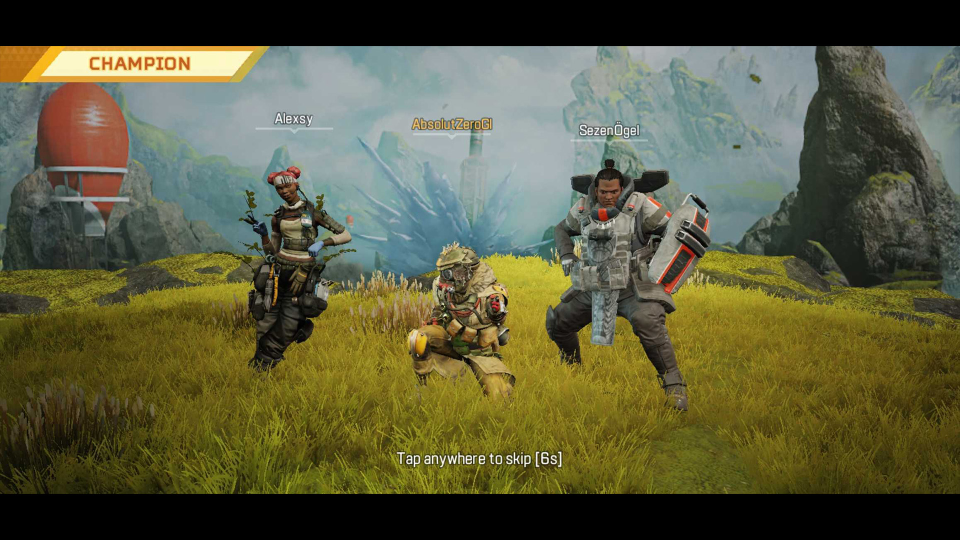Apex Legends Mobile Gameplay Post Game Champion