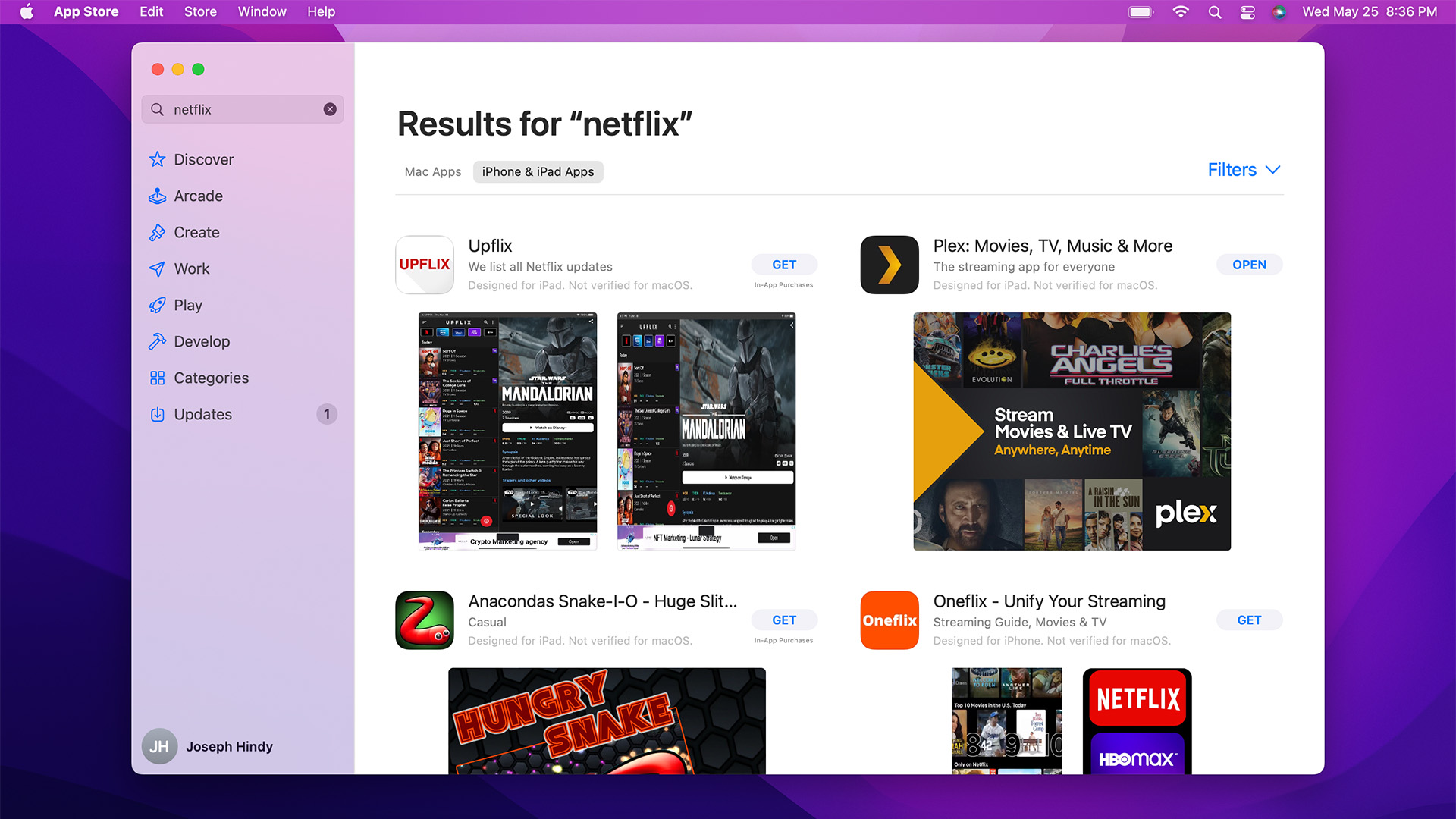 App Store Netflix search macOS 01