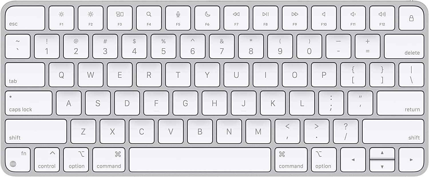 Apple Magic Keyboard in silver with white keys