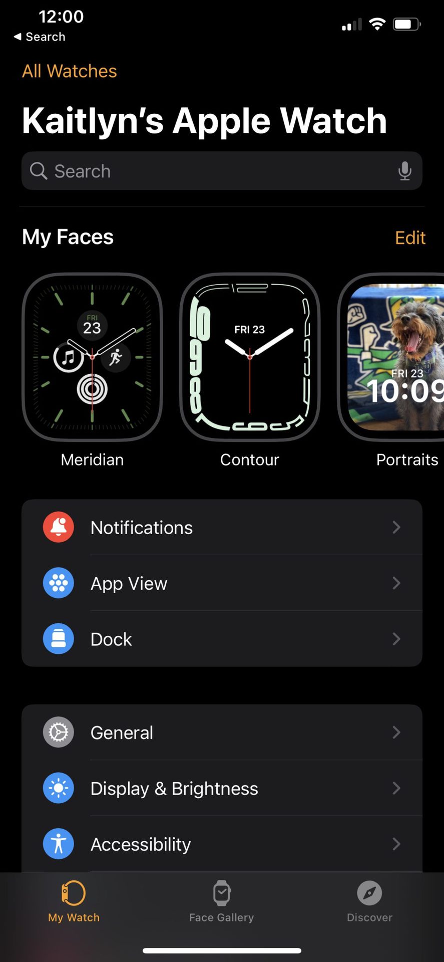 Apple Watch App My Watch Tab