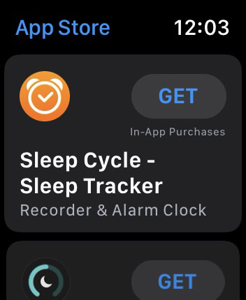 Apple Watch App Store Get Sleep App
