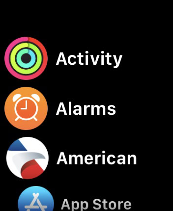 Apple Watch List View Apps