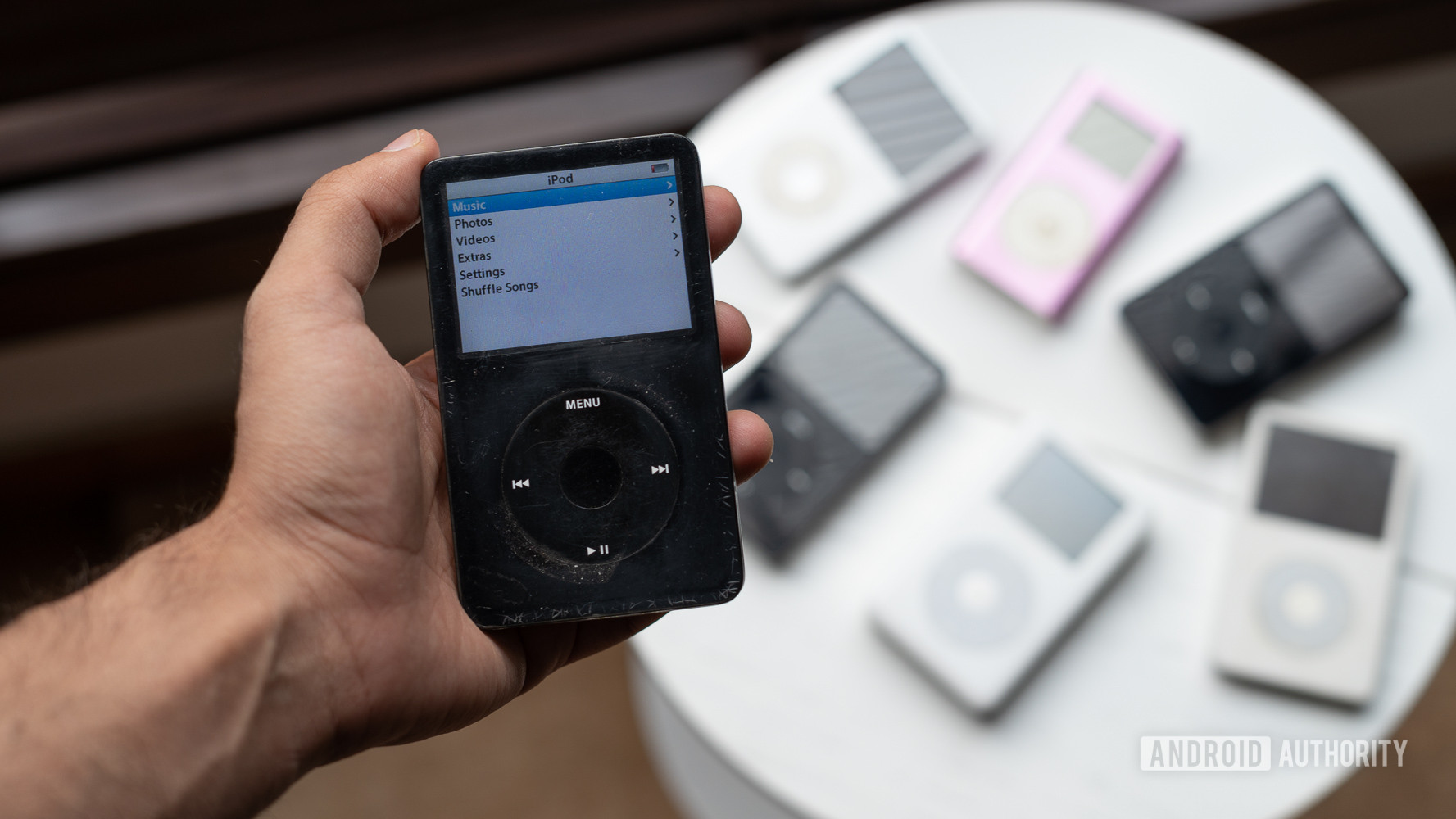 Apple iPod Classic in hand