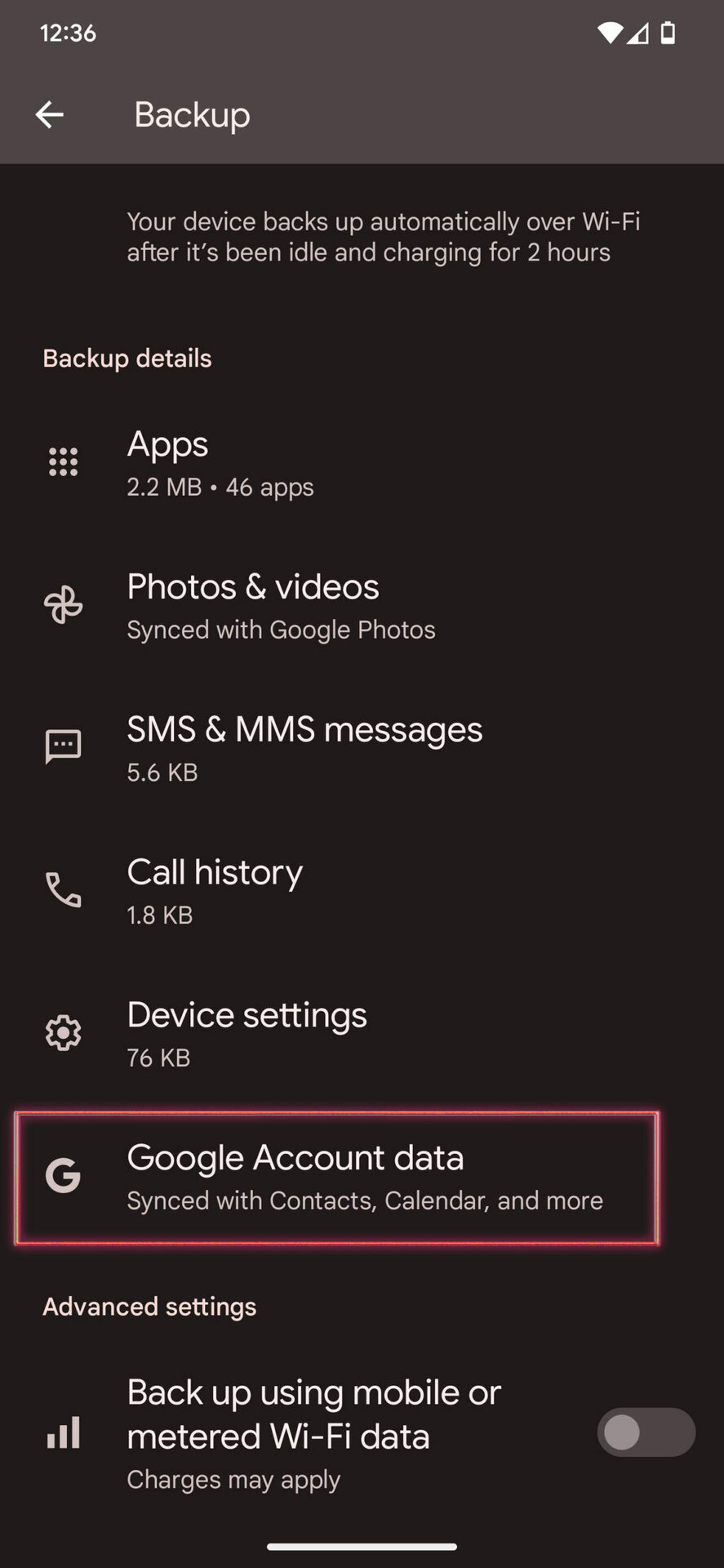 Enable Contacts sync on Android 13 3