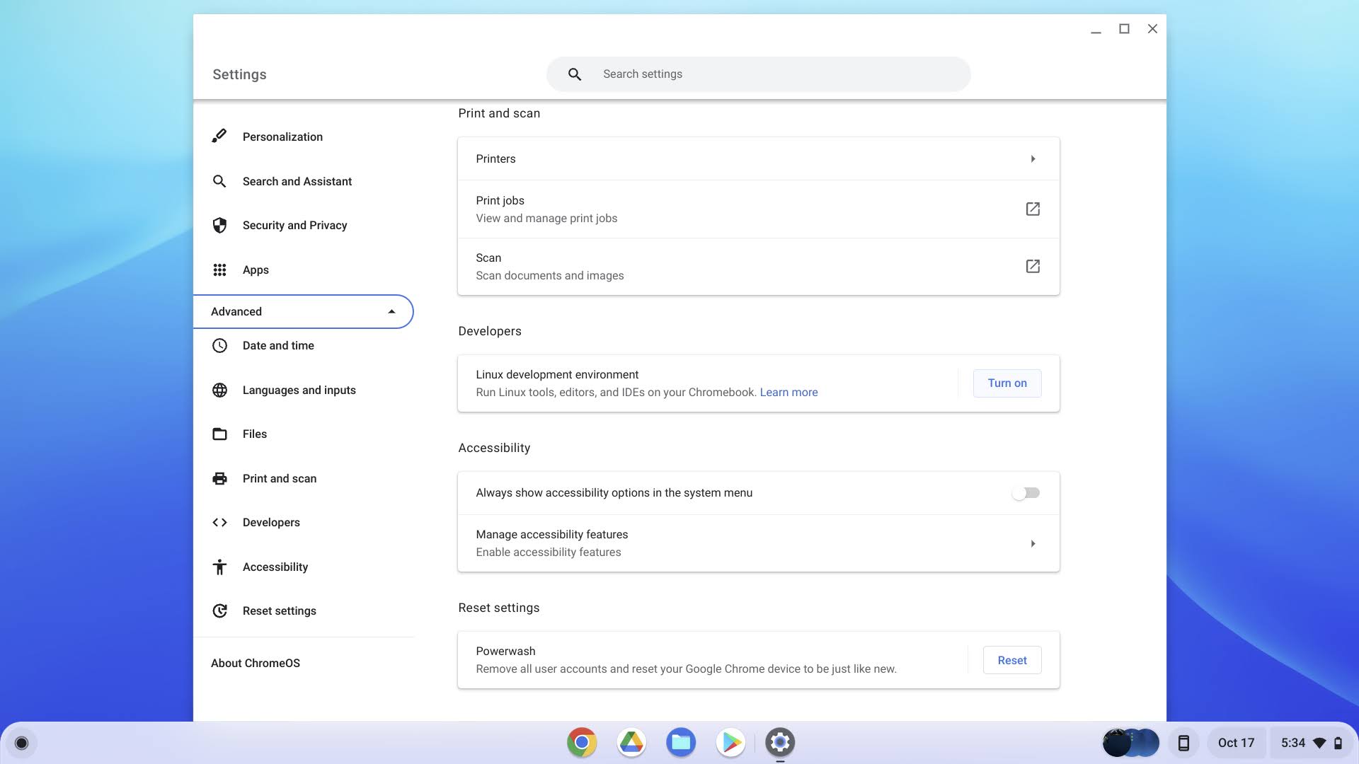 Enable Linux apps on Chromebook 1