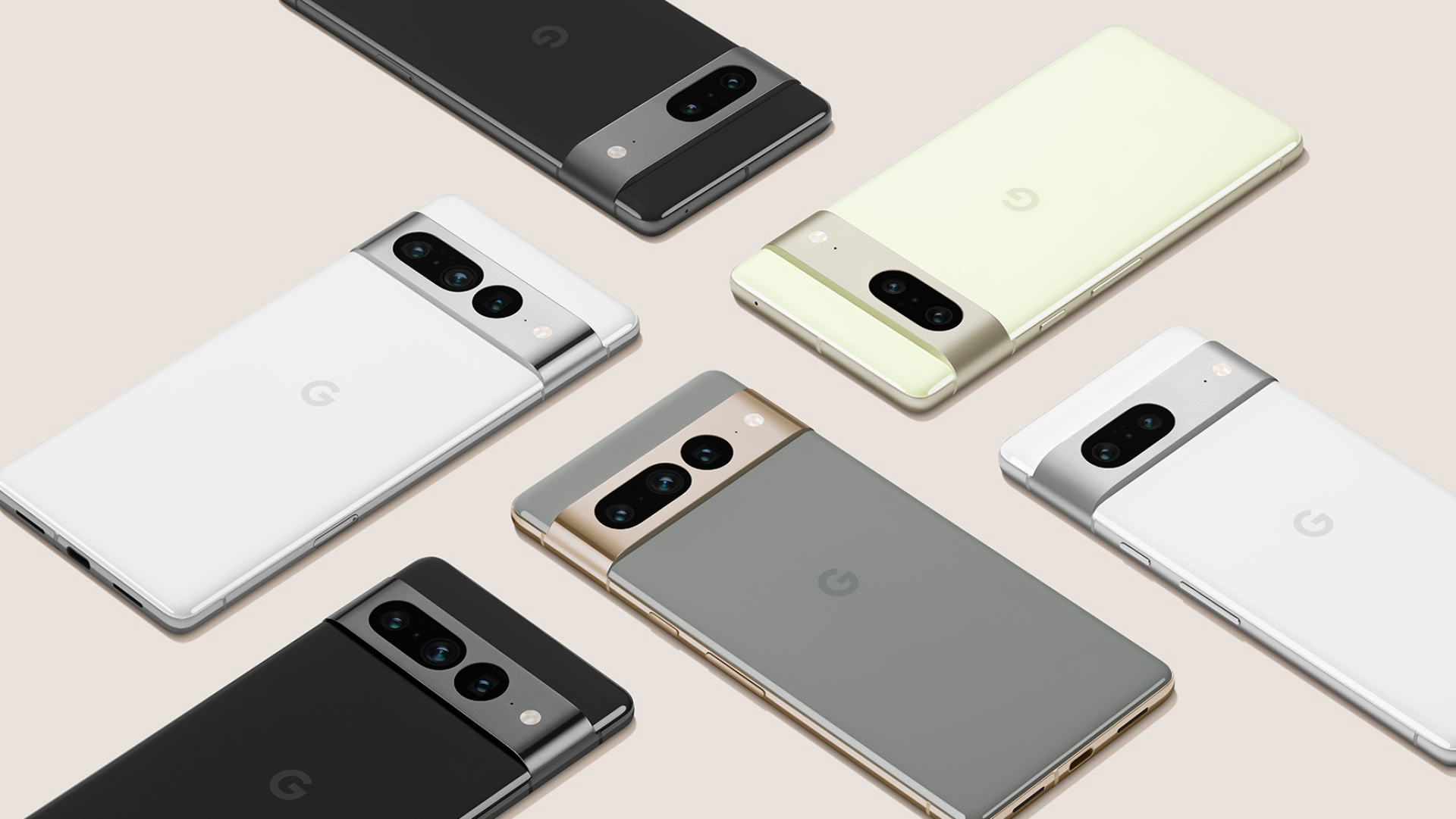 Google Pixel serie 7 Colores de Google