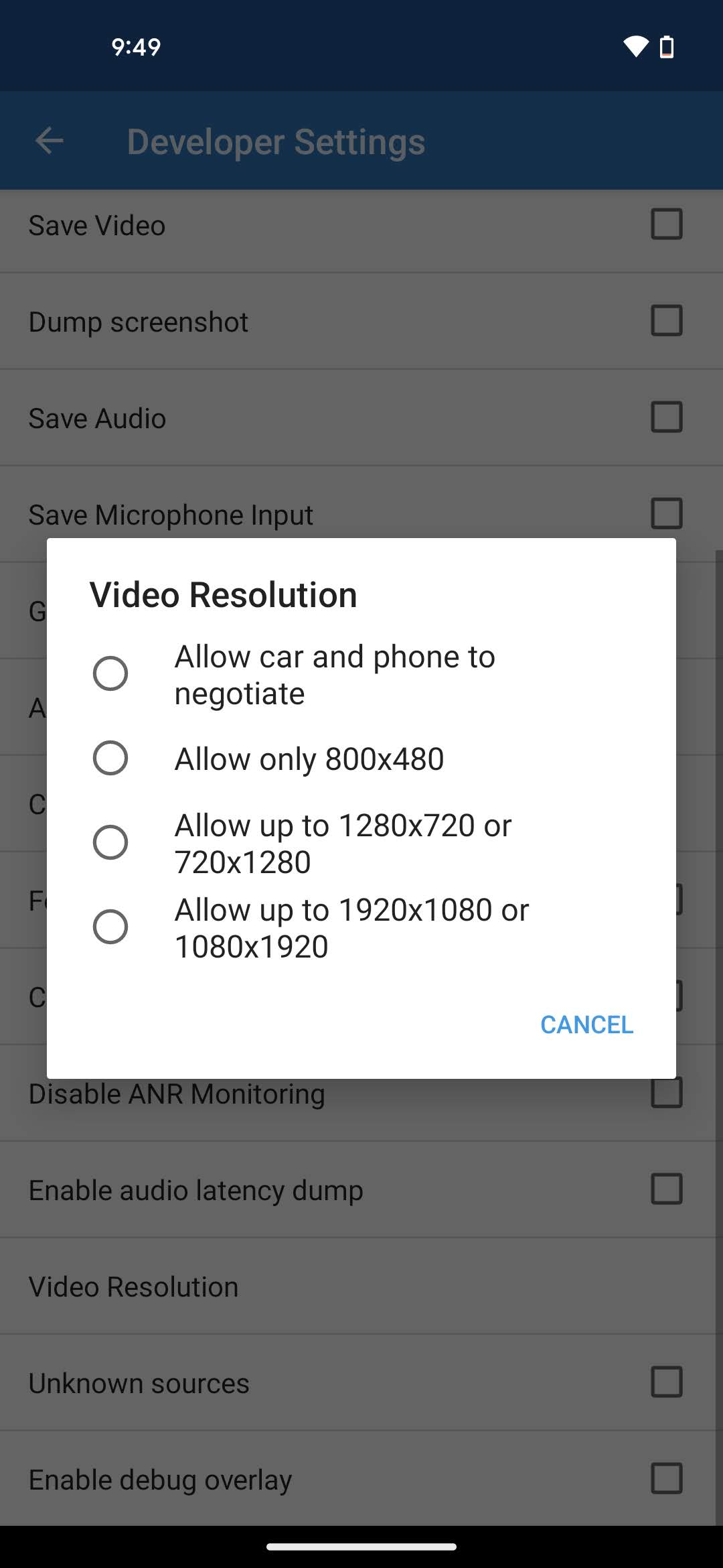 How to change Android Auto video resolution 5