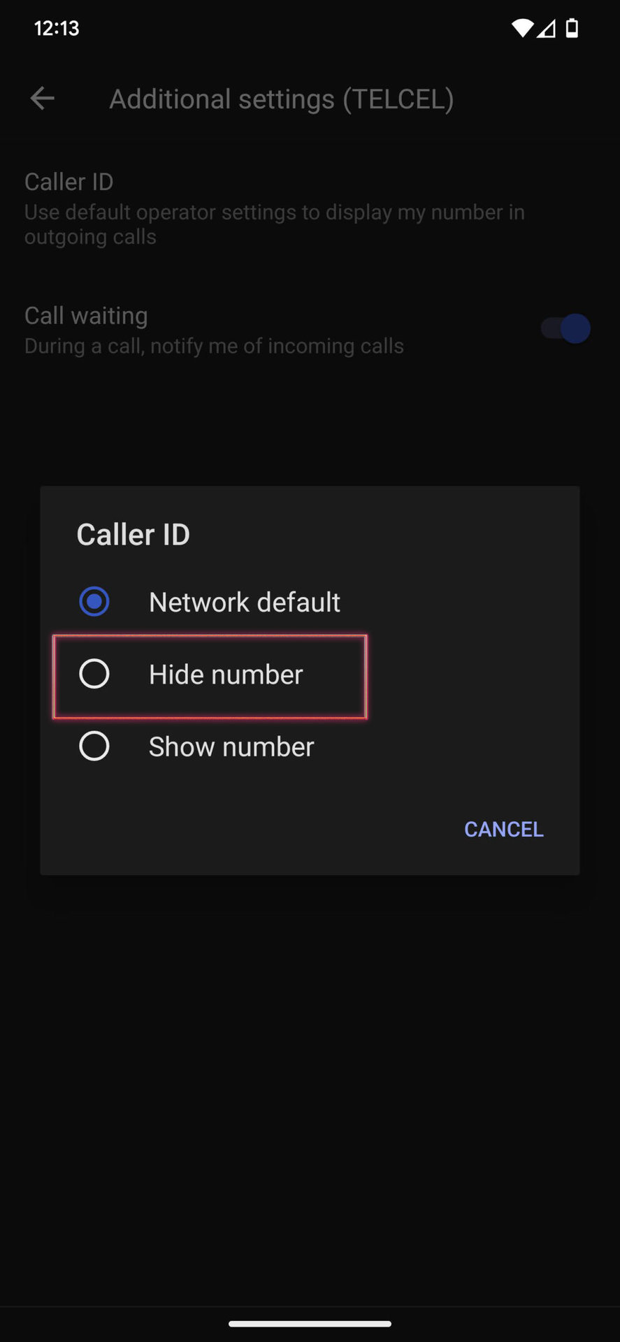 How to hide your number using stock Android phone app 7