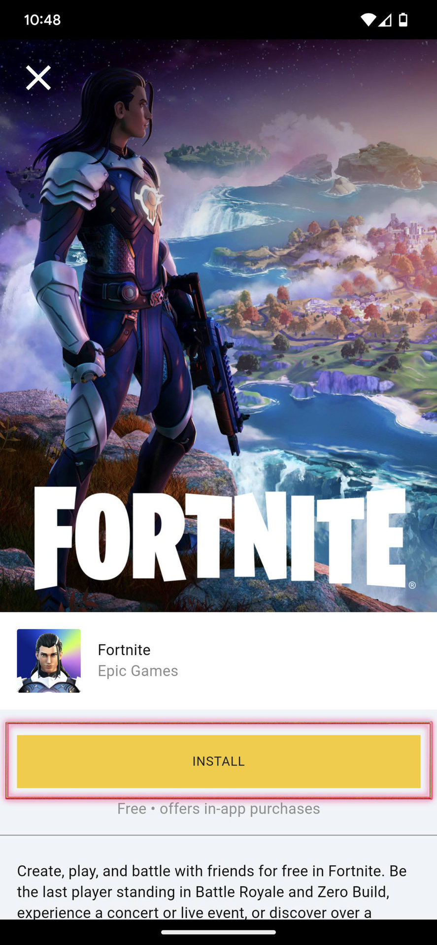 How to install Fornite on Android 7
