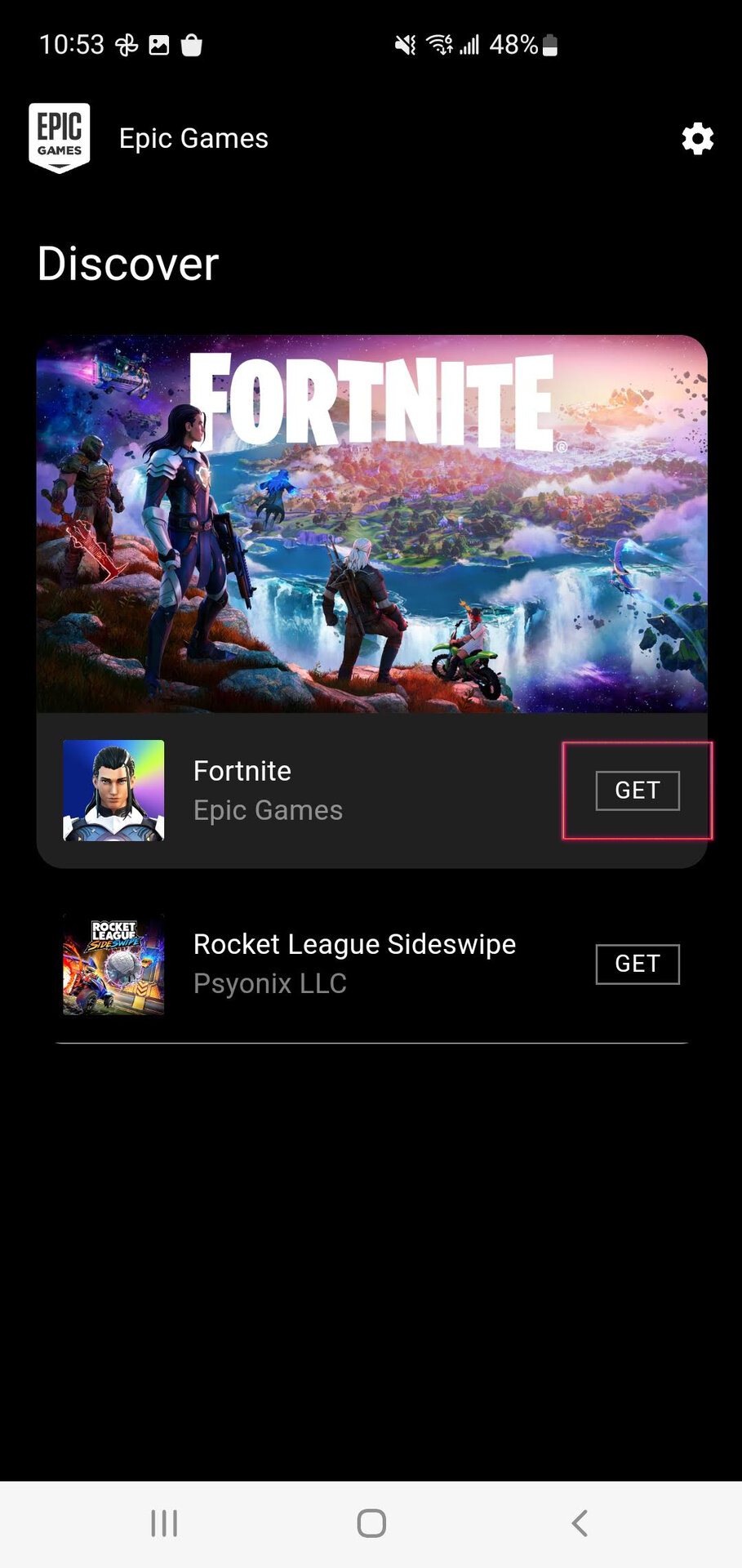 How to install Fornite on Samsung devices through Galaxy App Store 4