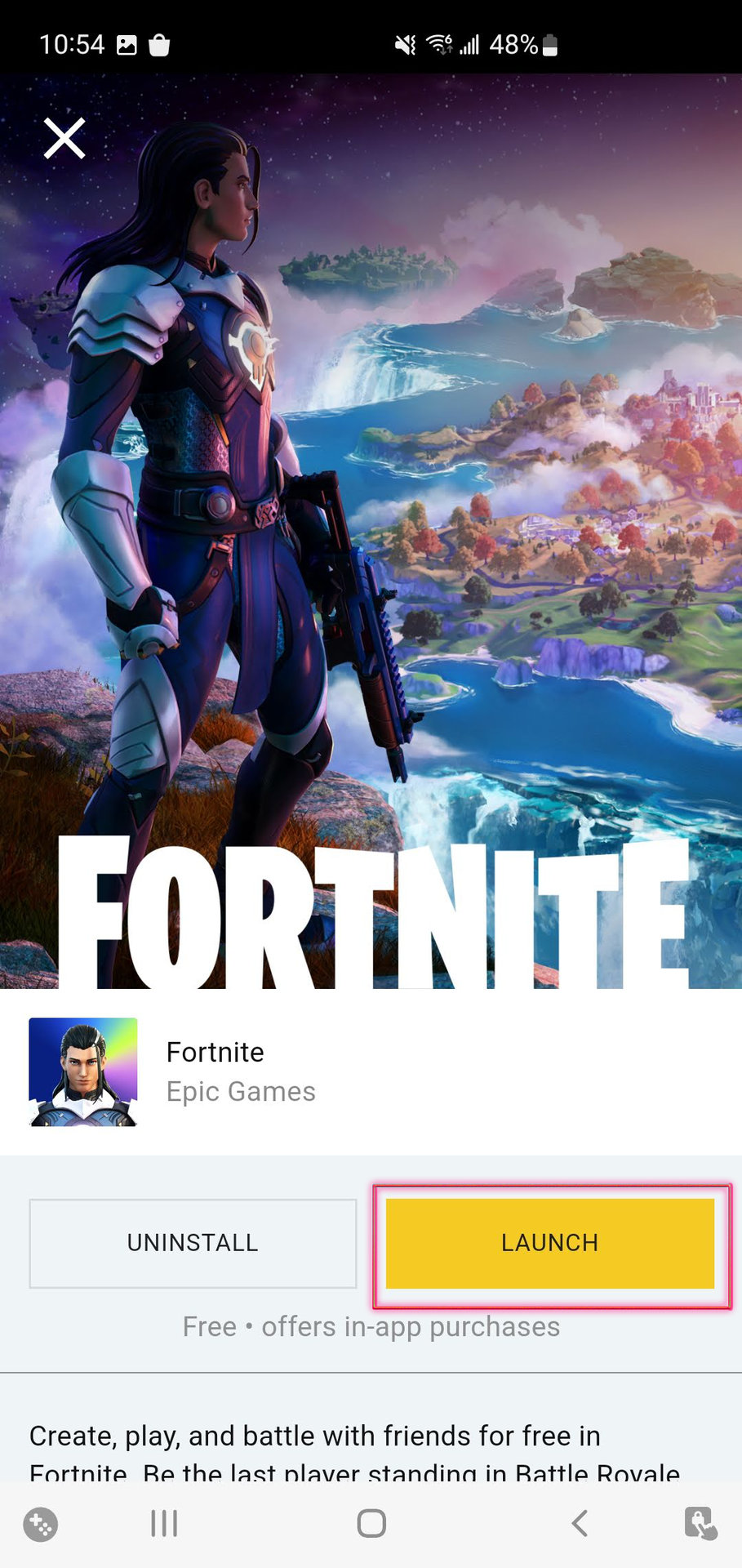 How to install Fornite on Samsung devices through Galaxy App Store 6