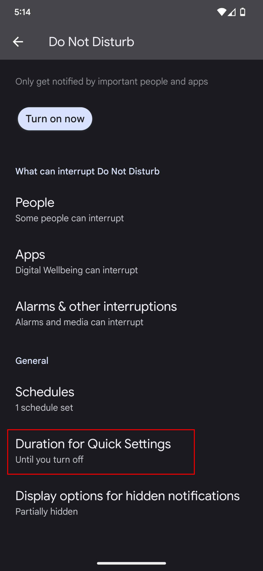 How to set a specific duration for Do Not Disturb mode 3