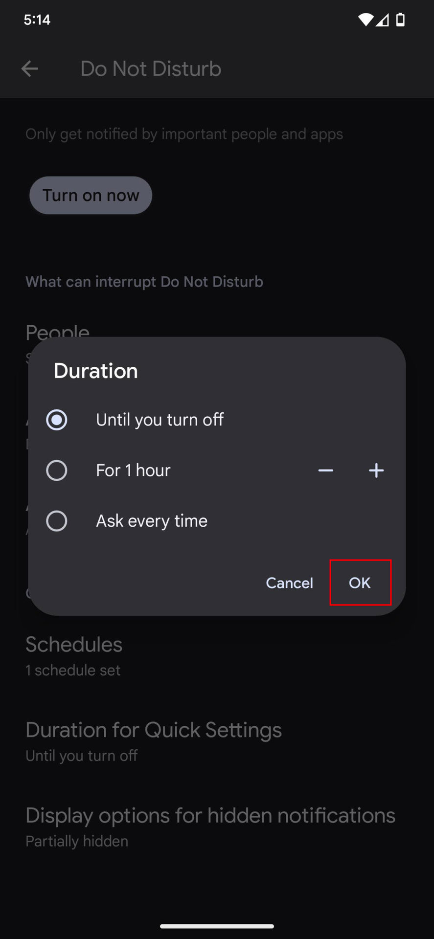 How to set a specific duration for Do Not Disturb mode 4