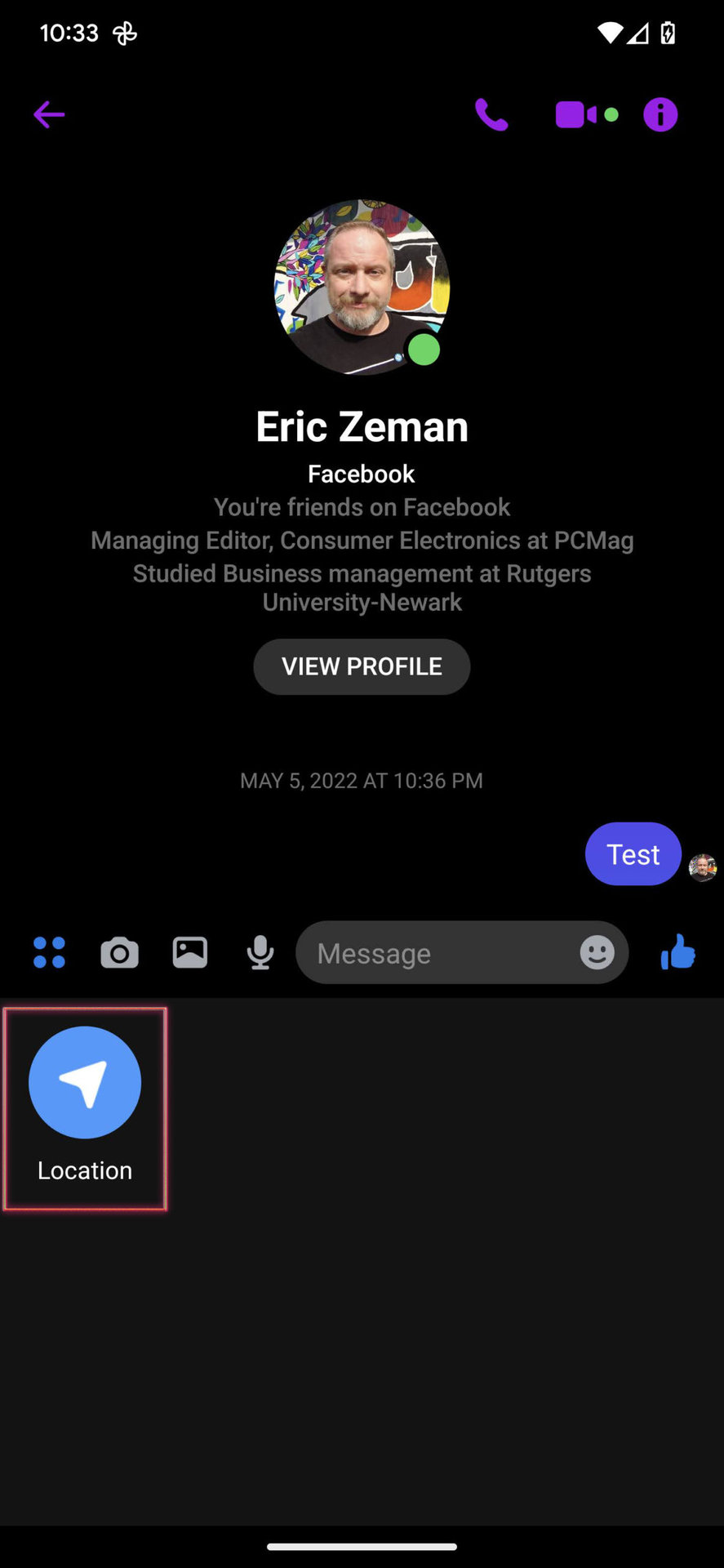 How to share your location on Facebook Messenger app 2