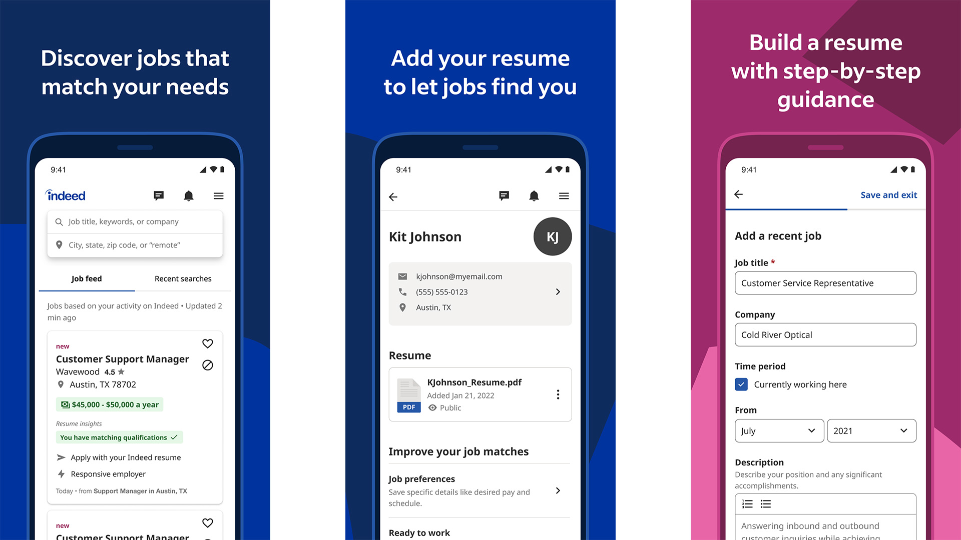 Tangkapan layar dari Indeed Job Search 2023