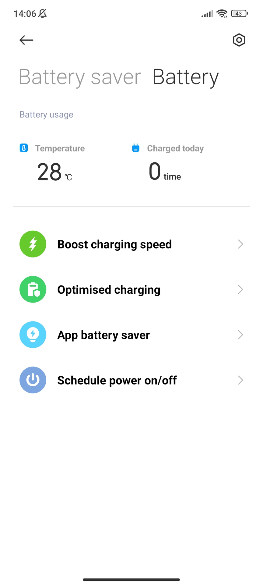 MIUI app battery saver battery usage