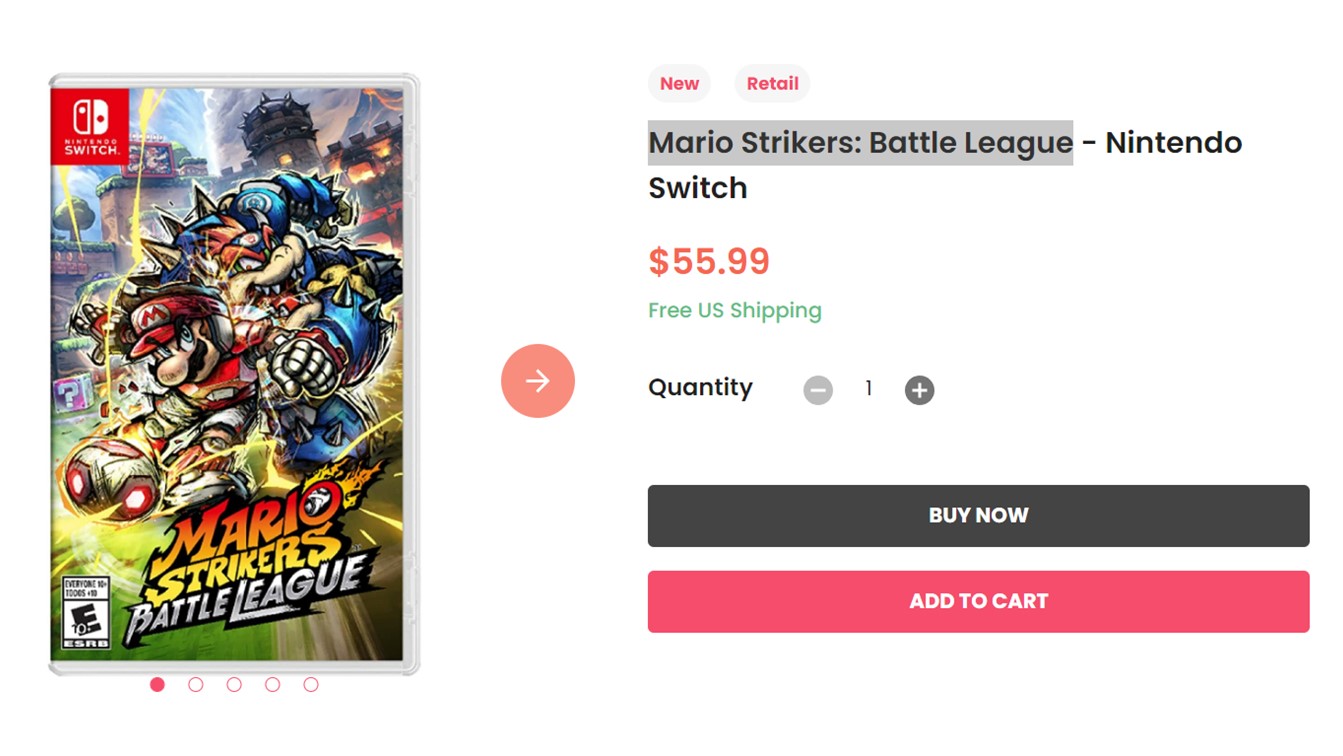 Mario Strikers Battle League Nintendo Switch Dailysteals Deal