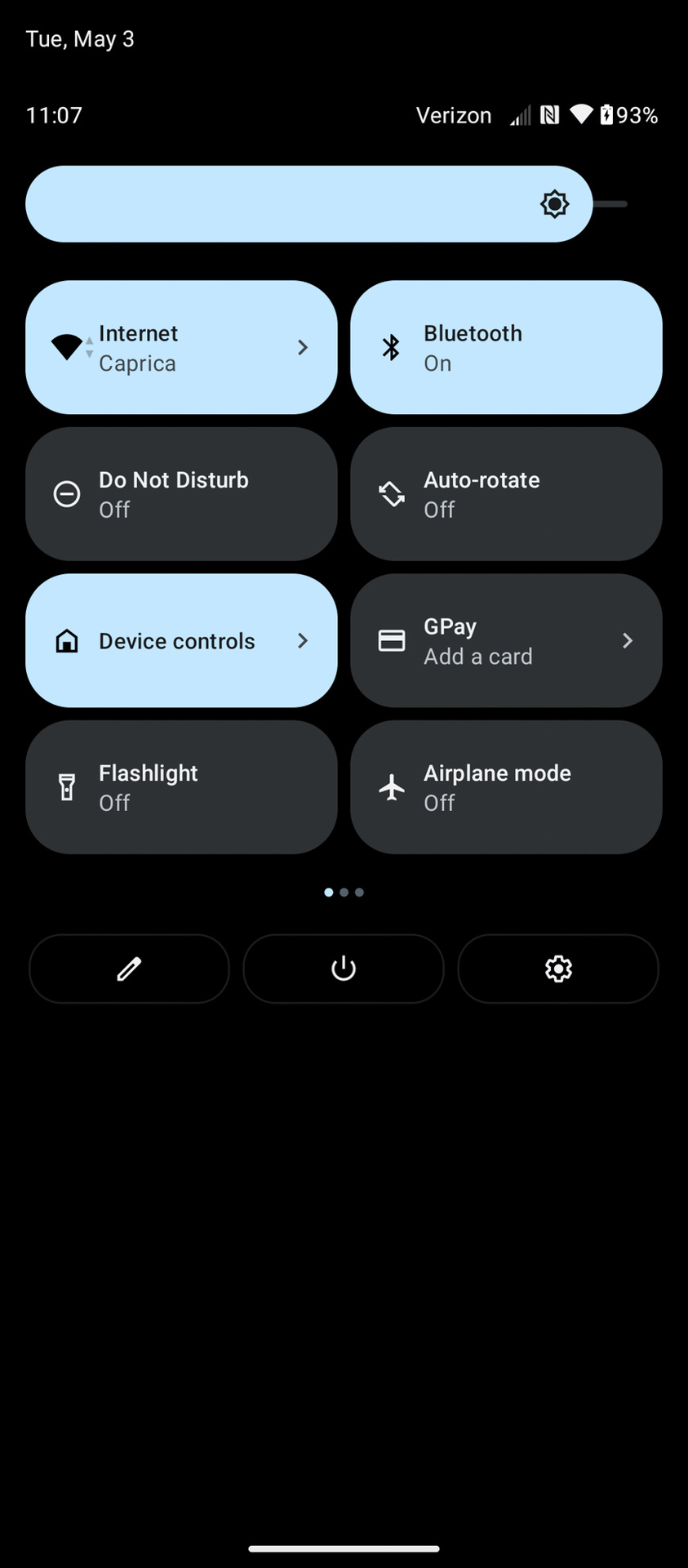 Motorola Moto G Stylus 5G 2022 quick settings