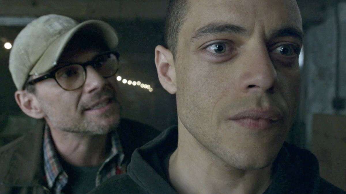 Rami Malek y Christian Slater en Mr. Robot - los mejores espectáculos como el caballero de la luna