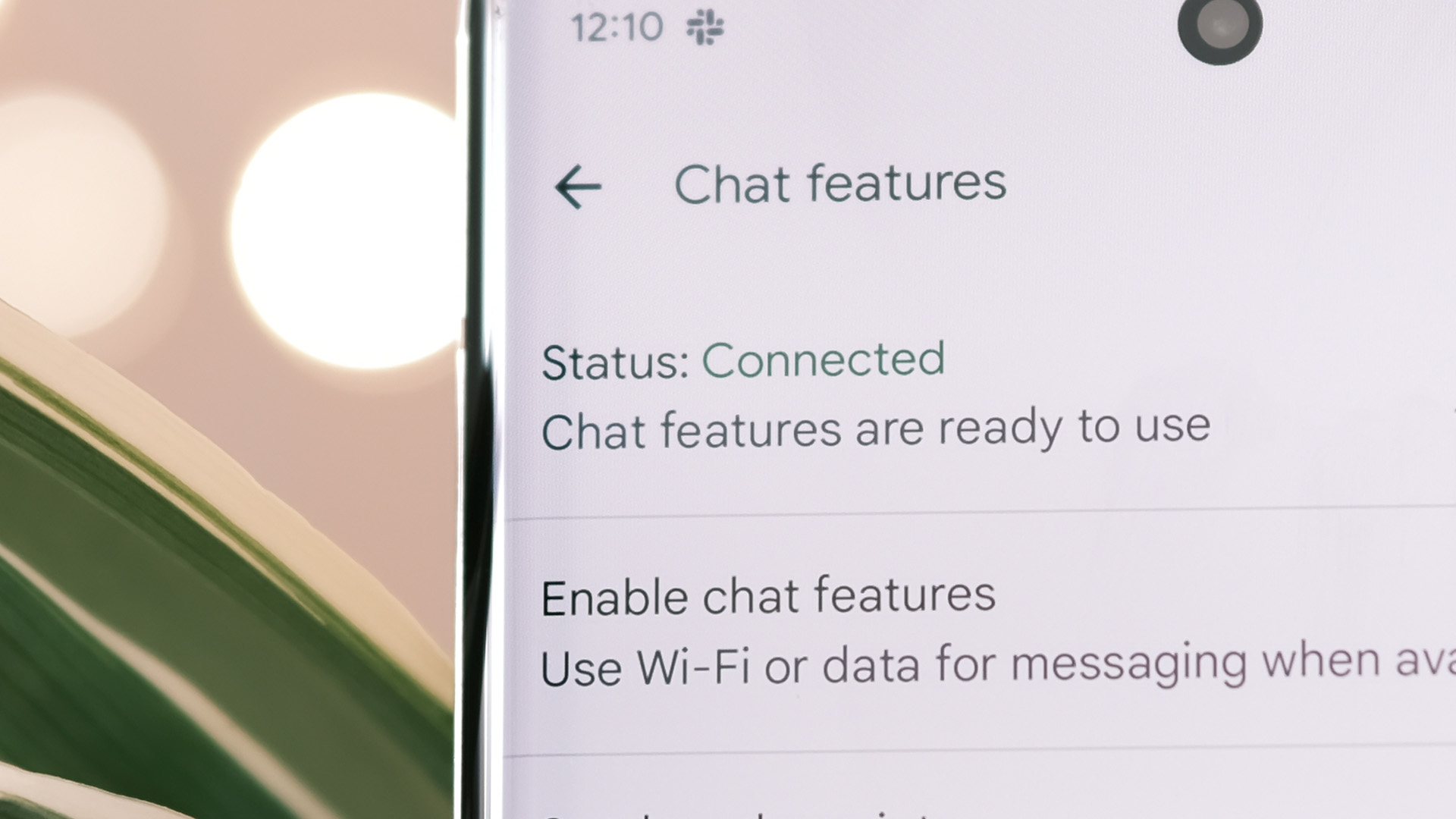 RCS chat features enabled
