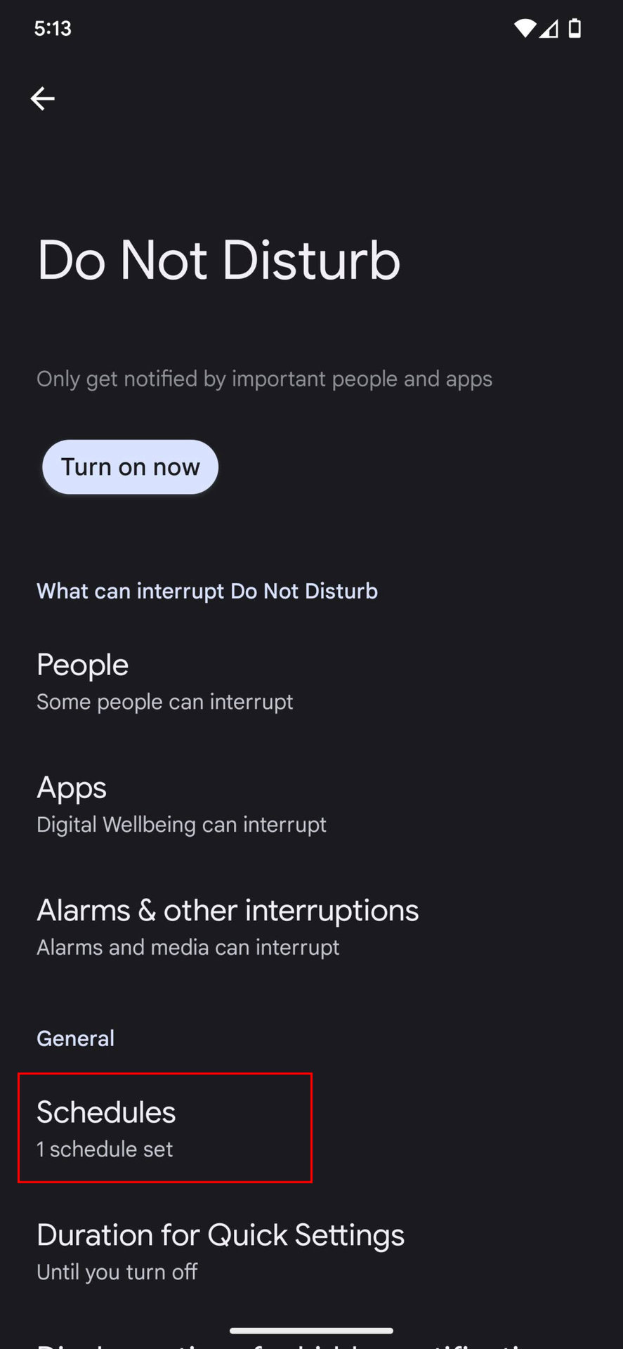 Schedule Do Not Disturb to turn on and off automatically 3