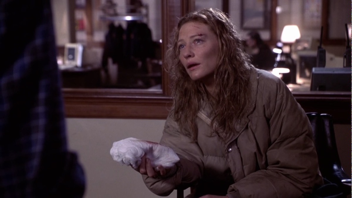 Cate Blanchett in a police station in The Gift - best sam raimi movies ranked