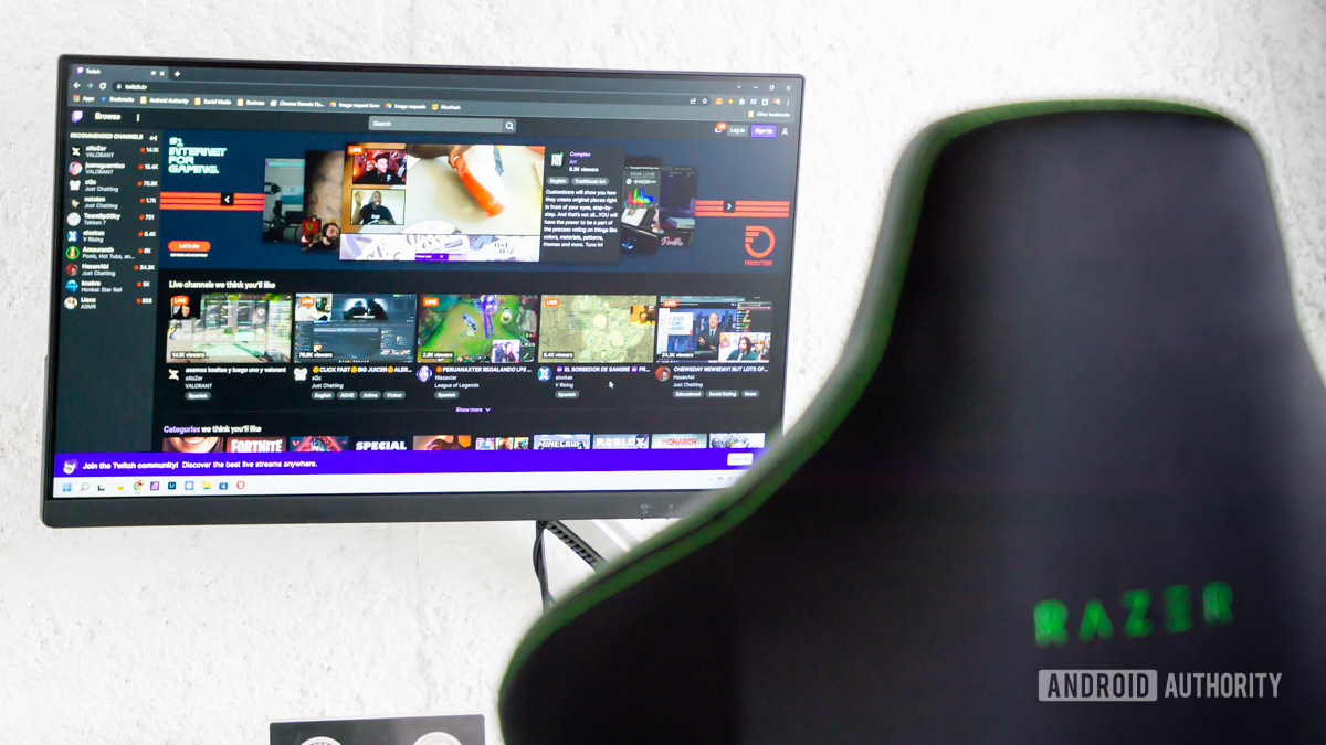Twitch on computer stock photo 11