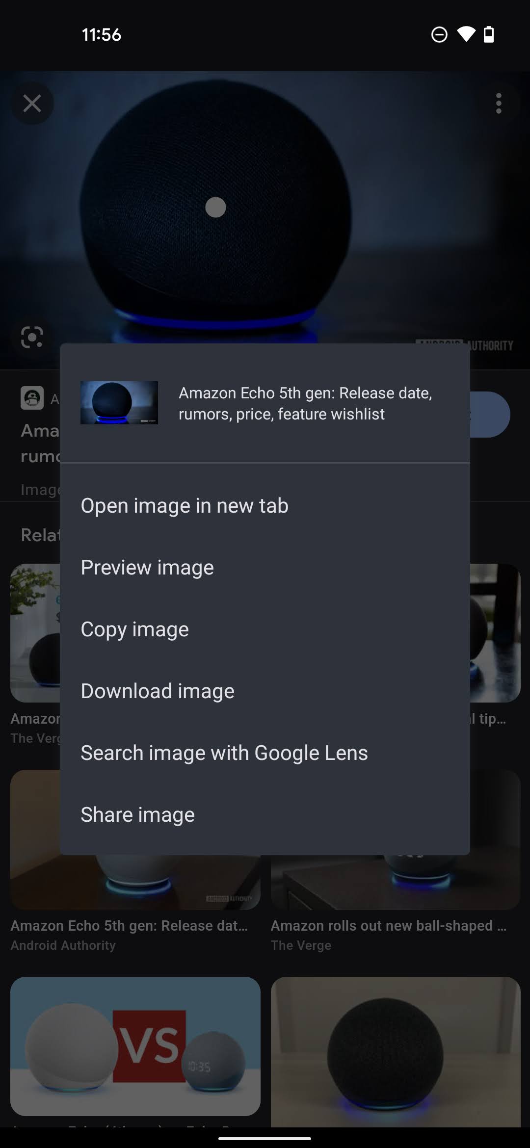 Use Google Lens to reverse search an image on Chrome for Android 2