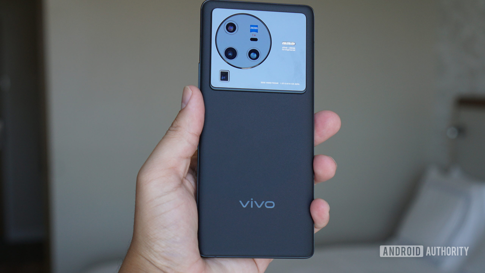 Vivo X80 Pro back of phone bedroom