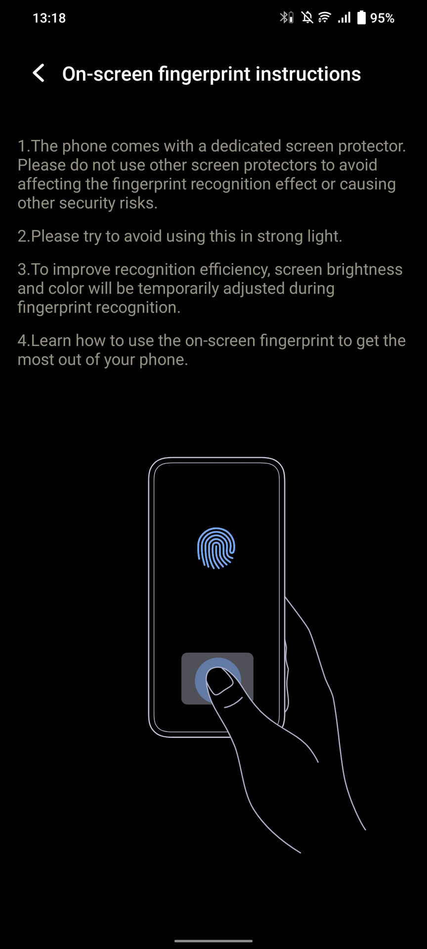 vivo X80 Pro fingerprint instructions