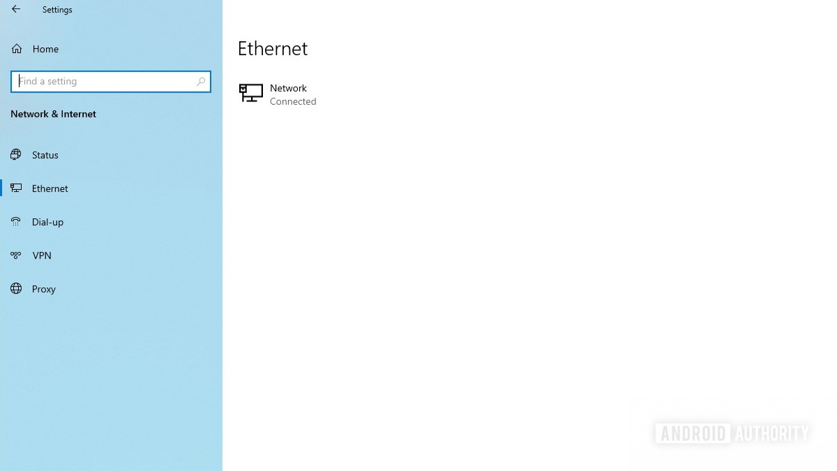 Windows 10 active ethernet connections
