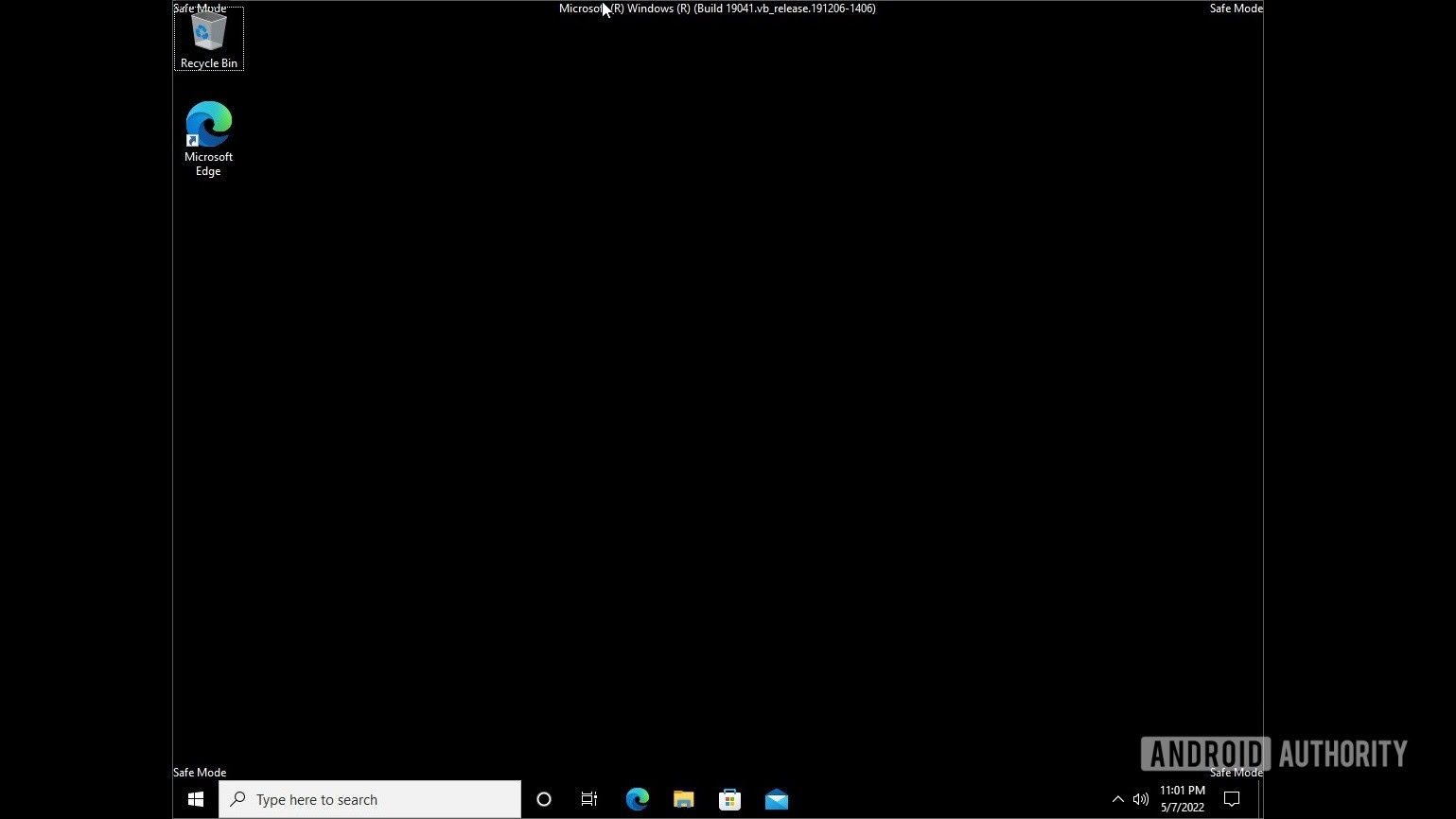 Windows 10 in safe mode