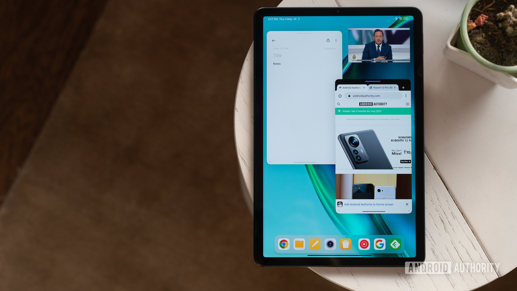 Xiaomi Pad 5 placed connected  a array  with aggregate  apps open
