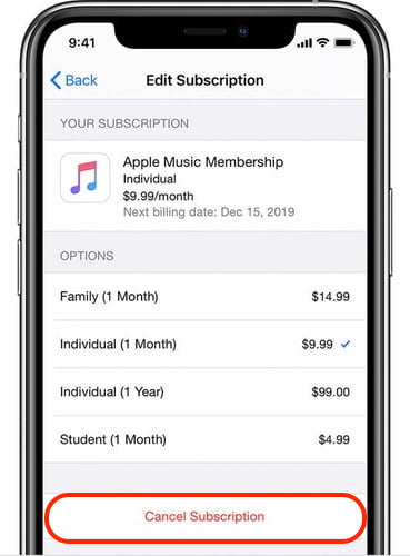 apple music ios unsubscribe