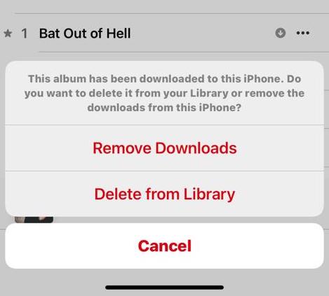 apple music mobile delete downloads