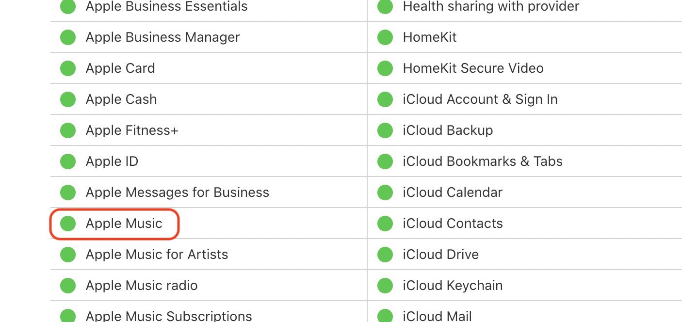 apple system status 1