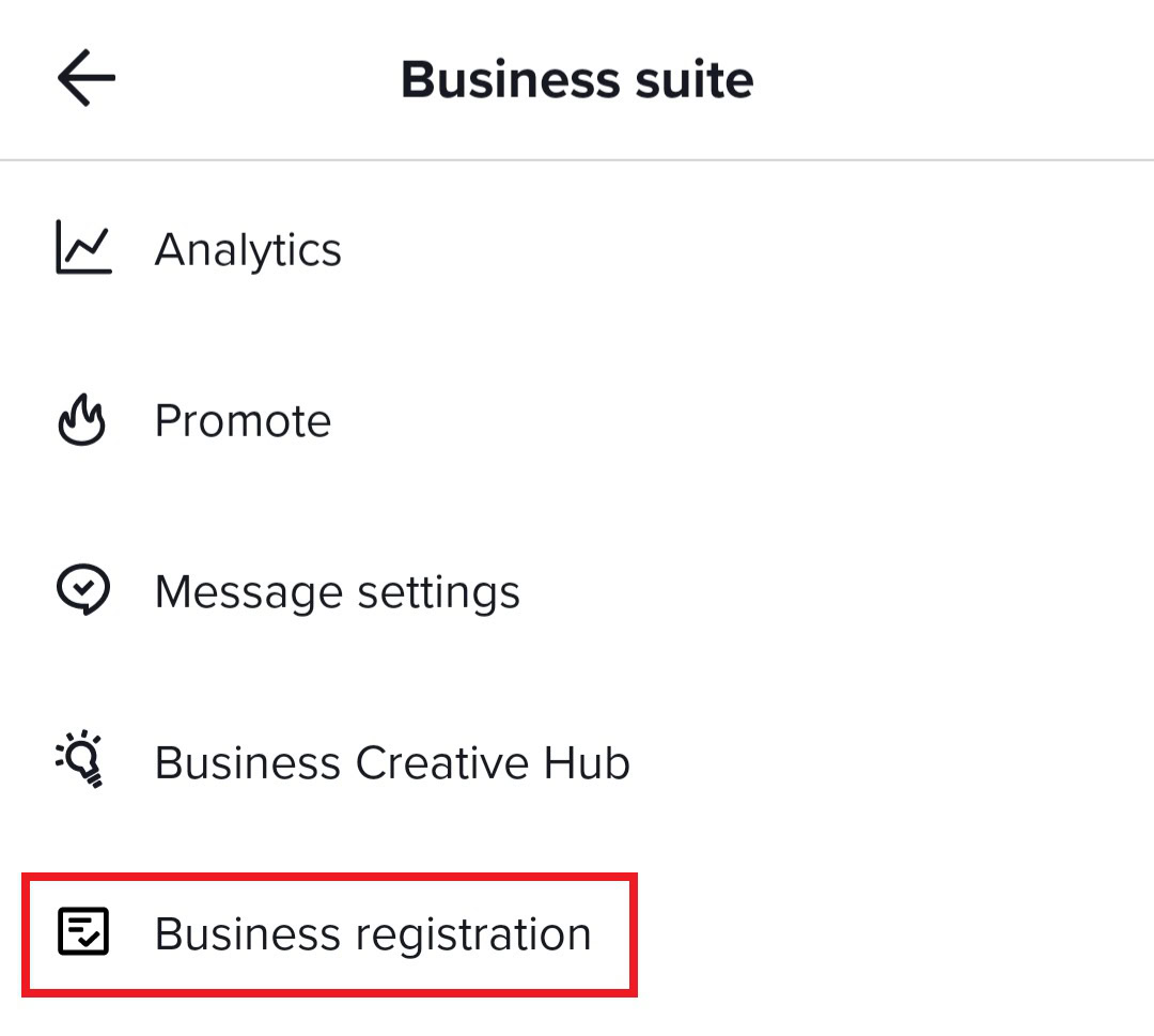 business registration 2 TikTok