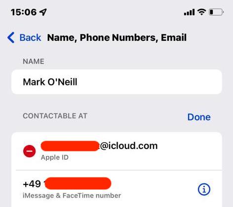 enter new email address icloud ios