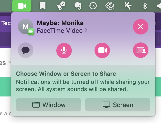 facetime screen share mac
