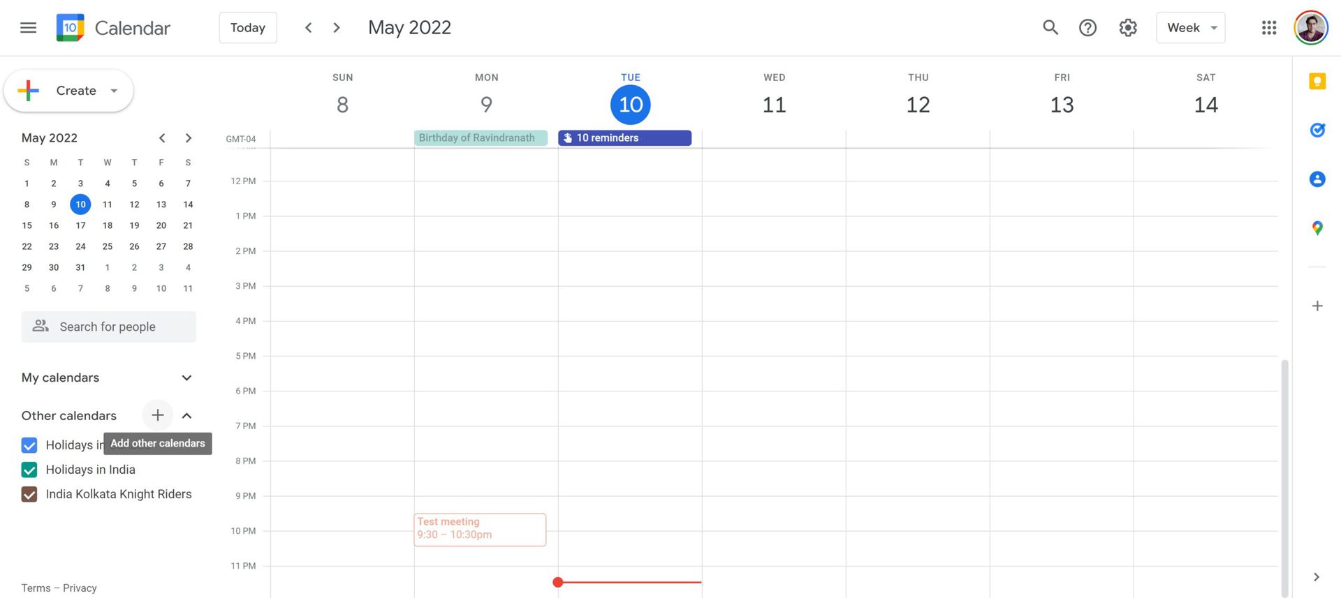 google calendar add new