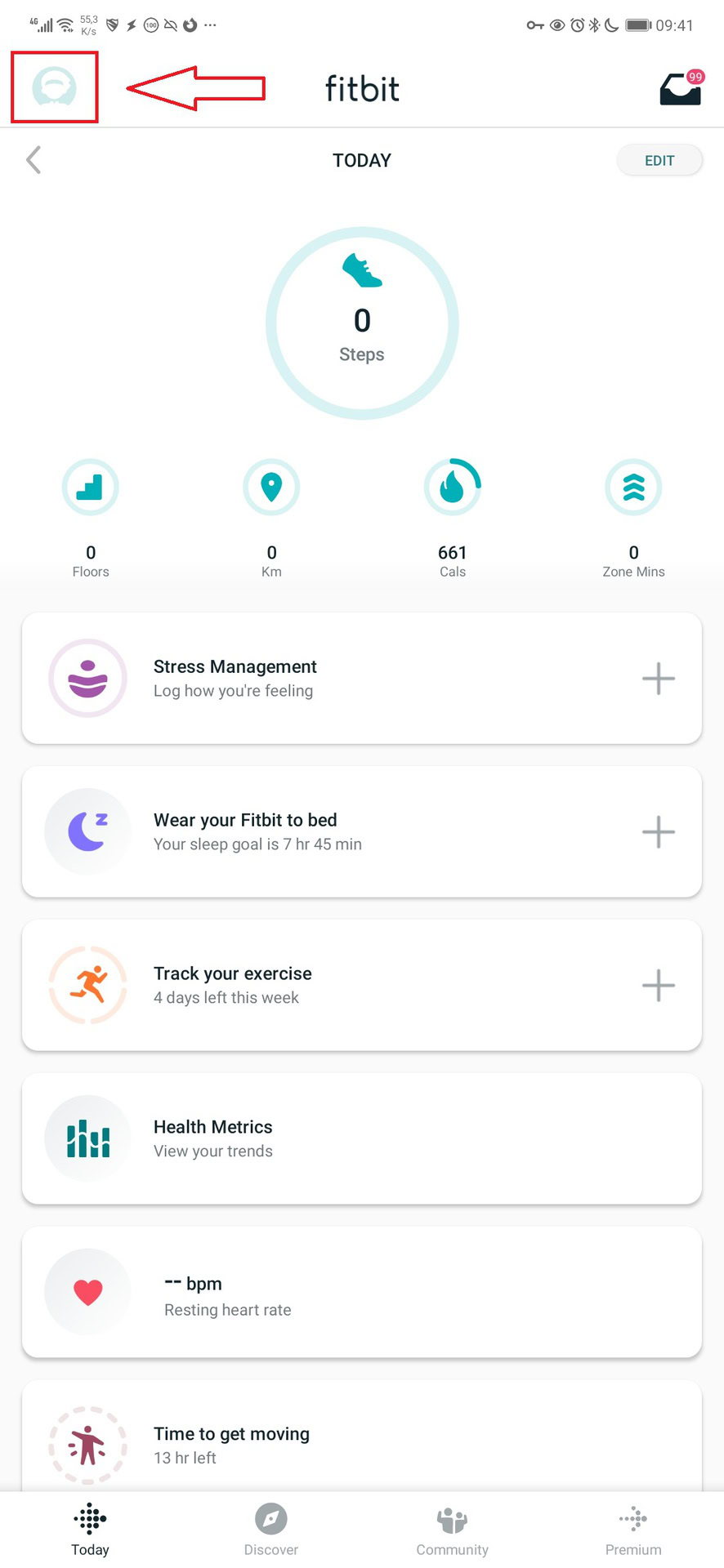 how to change time on fitbit app profile