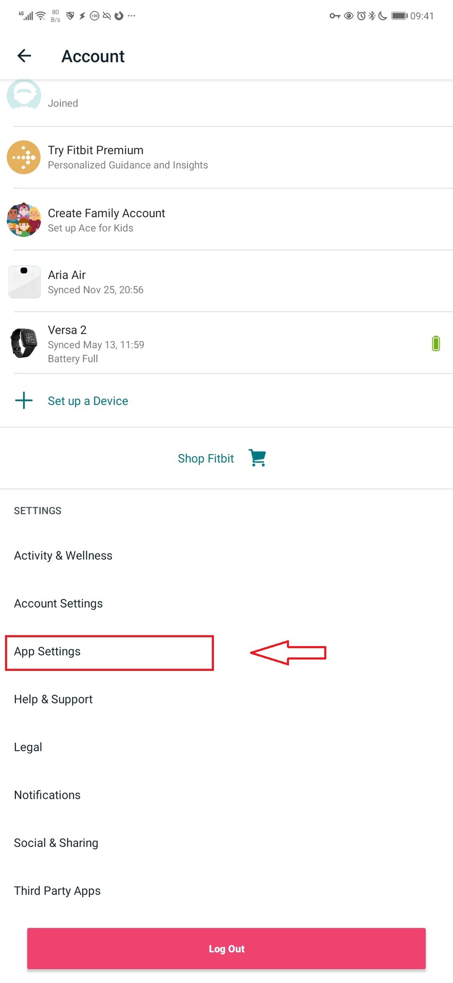 how to change time on fitbit app settings