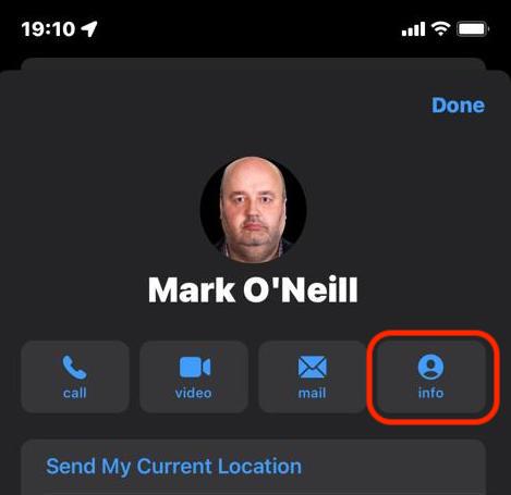 imessage ios info button