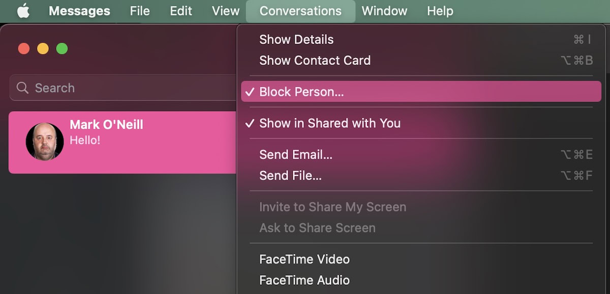 imessage unblock macos