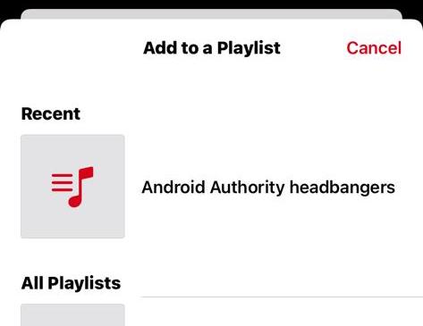 ios apple music add to new playlist