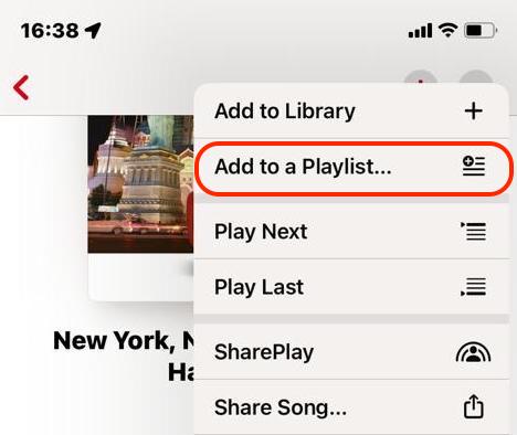 ios apple music add to playlist