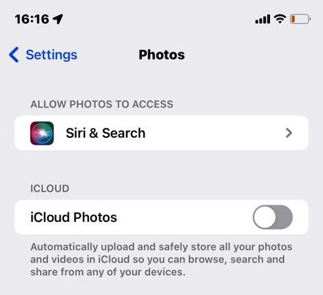 ios enable icloud photos