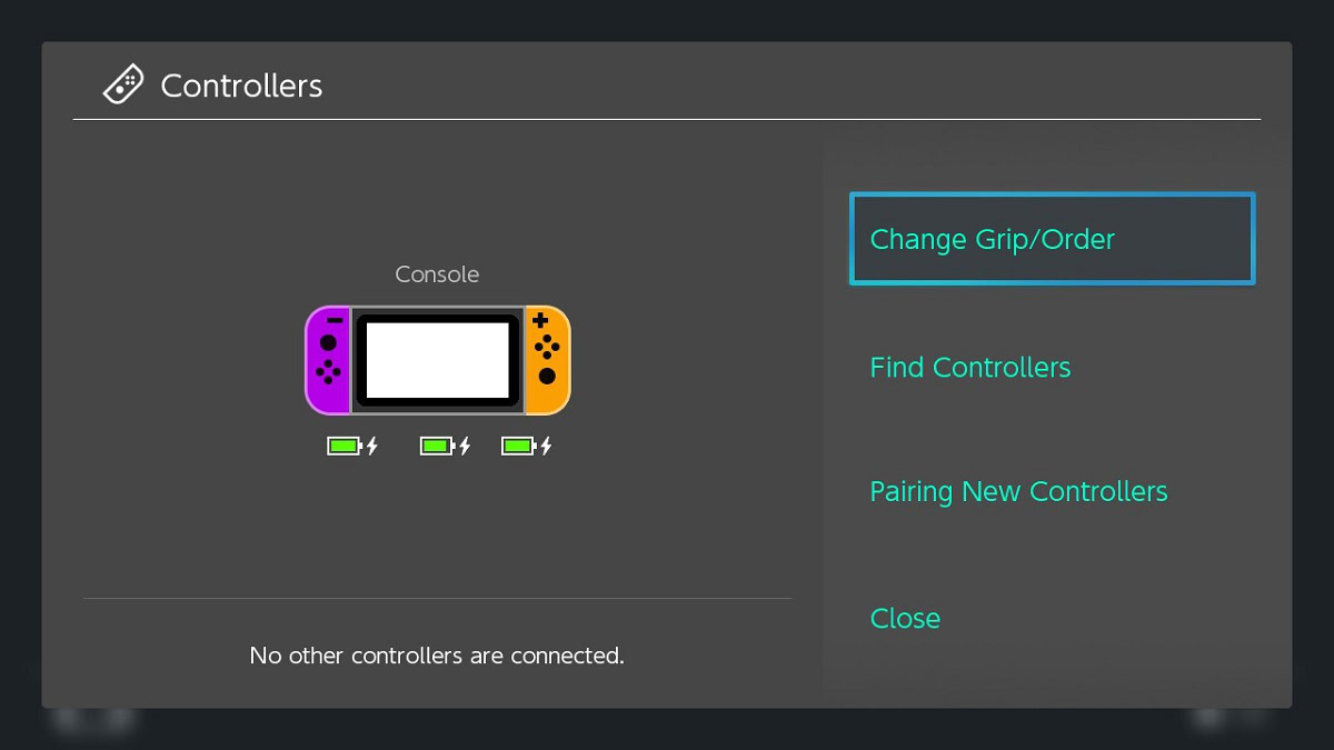 joycons charging