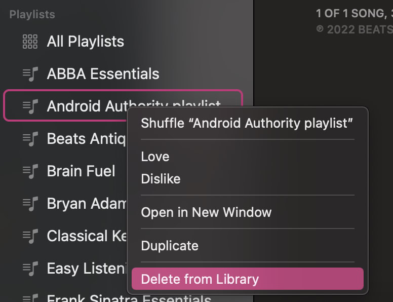 macos apple music delete playlist