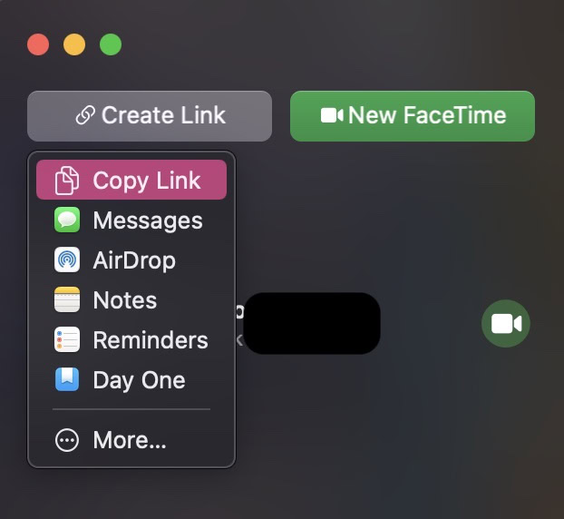 macos facetime copy link